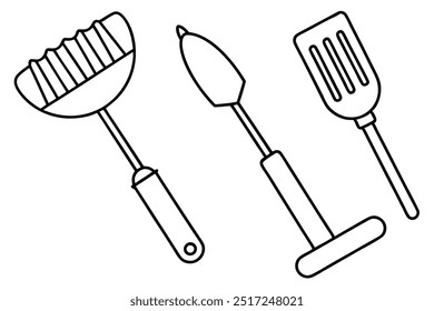 BBQ Tools Line Art Must-Have Equipment for Summer Cookouts (3)