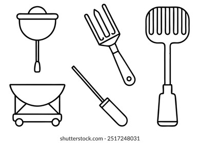 BBQ Tools Line Art Must-Have Equipment for Summer Cookouts (1)