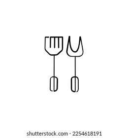 
BBQ Tools Line Style Icon Design