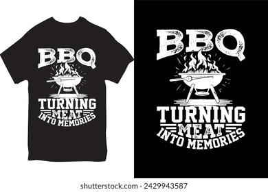 BBQ T-shirt Design. Funny BBQ T-shirt Design And BBQ Lovers  Grilling T-shirt Design.