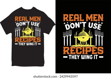 BBQ T-shirt Design. Funny BBQ T-shirt Design And BBQ Lovers  Grilling T-shirt Design.