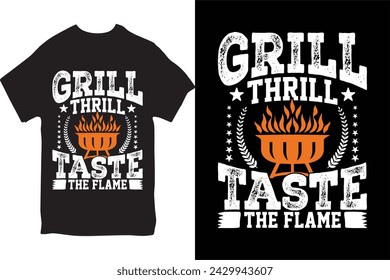 BBQ T-shirt Design. Funny BBQ T-shirt Design And BBQ Lovers  Grilling T-shirt Design.