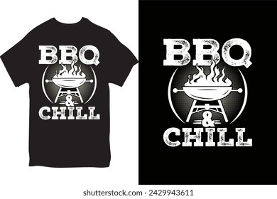 BBQ T-shirt Design. Funny BBQ T-shirt Design And BBQ Lovers  Grilling T-shirt Design.