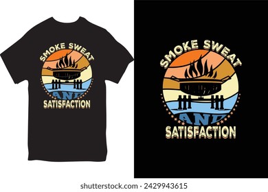 BBQ T-shirt Design. Funny BBQ T-shirt Design And BBQ Lovers  Grilling T-shirt Design.