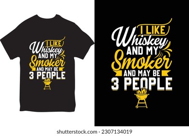 BBQ T-Shirt design,  Funny BBQ T shirt Design, Father's Day typography BBQ shirts designs.
