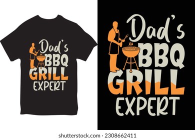 BBQ T-Shirt design,  Funny BBQ T shirt Design, Father's Day typography BBQ shirts designs.