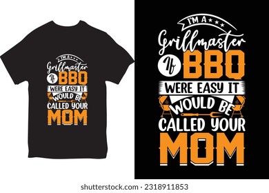 BBQ T-shirt design vector template,  BBQ Grilling shirts design vectors, Custom BBQ shirts, Funny BBQ t-shirt, Grilling' lover shirts, ready for print posters, banner and pod