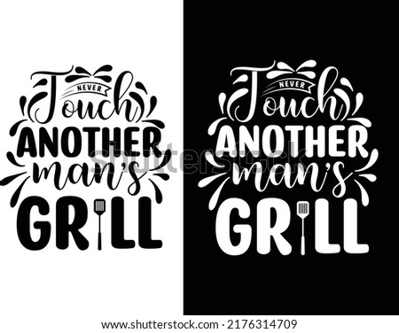 BBQ typography creative t shirt design