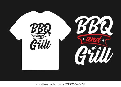 BBQ Typography T-shirt Design Vector Template, BBQ SVG T-shirt design. Vintage BBQ t shirt design. svg