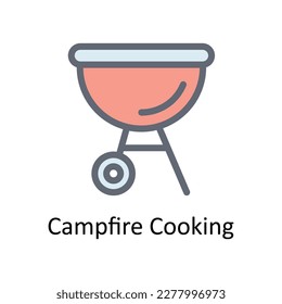 bbq Vector      Fill outline Icons. Simple stock illustration stock
