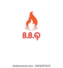 BBQ vector flat logo or illustration
