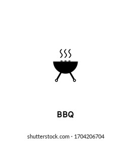 icono bbq vector. signo negro bbq sobre fondo blanco. icono de bbq para web y aplicación