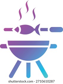 Bbq-Vektorsymbol-Entwurfsgrafik