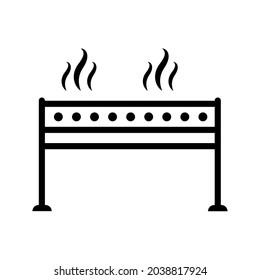 BBQ vector icon. Grill illustration sign. Barbecue symbol.