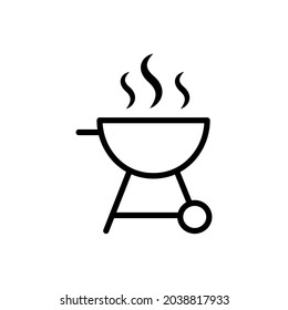 Icono de vector de barbacoa. Señal de ilustración de parrilla. Símbolo de parrillada.