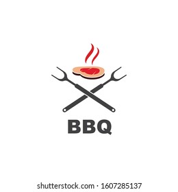 BBQ vector icon illustration design template