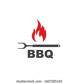 BBQ vector icon illustration design template