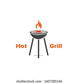 BBQ vector icon illustration design template