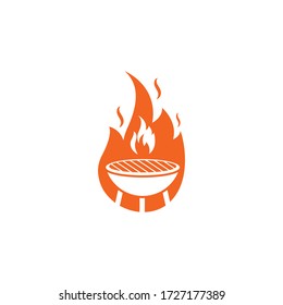 BBQ vector icon illustration design template
