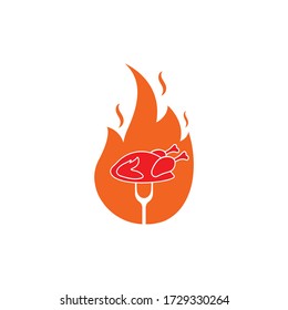 BBQ vector icon illustration design template