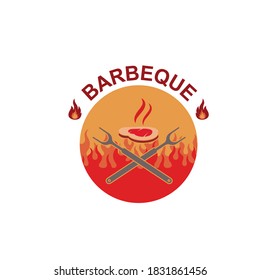 BBQ vector icon illustration design template