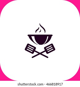 Bbq vector icon on white background.