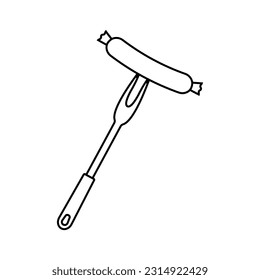 Icono de vector de barbacoa. signo de ilustración picnic. símbolo o logotipo del filete.