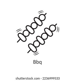 Ilustración de diseño de iconos de contorno vectorial de BBq. Símbolo de año nuevo sobre fondo blanco archivo EPS 10