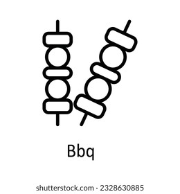 BBq Vectordesign-Illustration. Lebensmittel und Getränke Symbol auf weißem Hintergrund EPS10-Datei