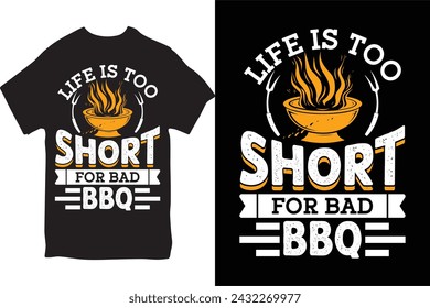 BBQ Vector T-shirt Design, Custom BBQ T-shirt Design