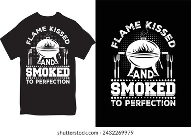 BBQ Vector T-shirt Design, Custom BBQ T-shirt Design