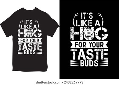 BBQ Vector T-shirt Design, Custom BBQ T-shirt Design