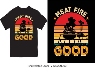 BBQ Vector T-shirt Design, Custom BBQ T-shirt Design