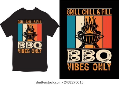 BBQ Vector T-shirt Design, Custom BBQ T-shirt Design