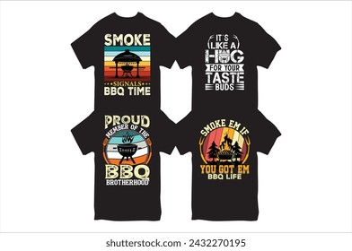 BBQ Vector T-shirt Design, Custom BBQ T-shirt Design