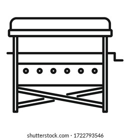 Bbq yard stand icon. Outline bbq yard stand vector icon for web design isolated on white background