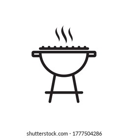 BBQs, Grill-Kochsymbol, Vektor-Vorlage