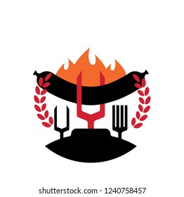 BBQ,Barbecue and grill logo