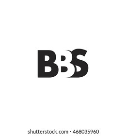 BBS Logo. Vector Graphic Branding Letter Element. White Background