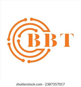 BBT letter design. BBT letter technology logo design on white background. BBT Monogram logo design for entrepreneur and business.
