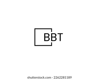 Letra BBT Ilustración del vector de diseño del logotipo inicial