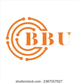 BBU letter design. BBU letter technology logo design on white background. BBU Monogram logo design for entrepreneur and business.