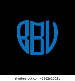 Diseño creativo del logo de la carta BBU. Diseño único de BBU.
