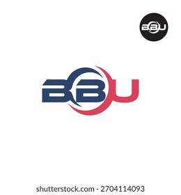 Diseño de monograma de letra de logotipo BBU