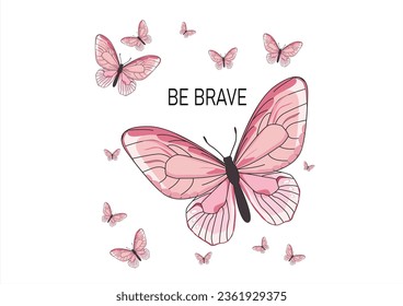 bbutterfly hand drawn design vector 