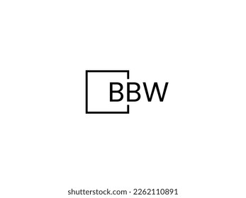 BBW Letter Initial Logo Design Vector Illustration