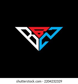 BBZ letter logo creative design with vector graphic, BBZ simple and modern logo in triangle shape.