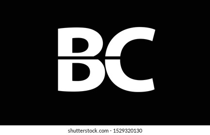 BC abstract vector logo monogram template