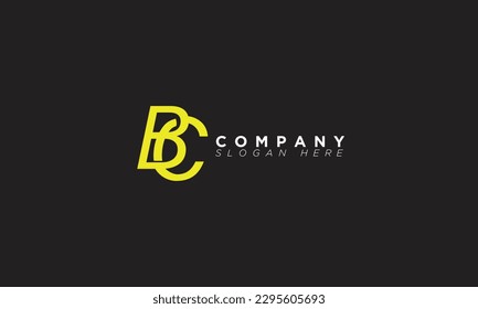 Letras alfabetas BC Iniciales Logotipo Monograma CB, B y C