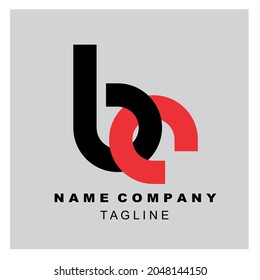 Vector del logotipo del alfabeto BC, para diseño corporativo.